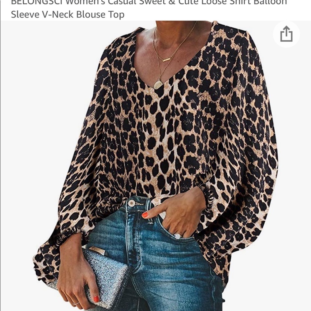 NWT animal print tunic